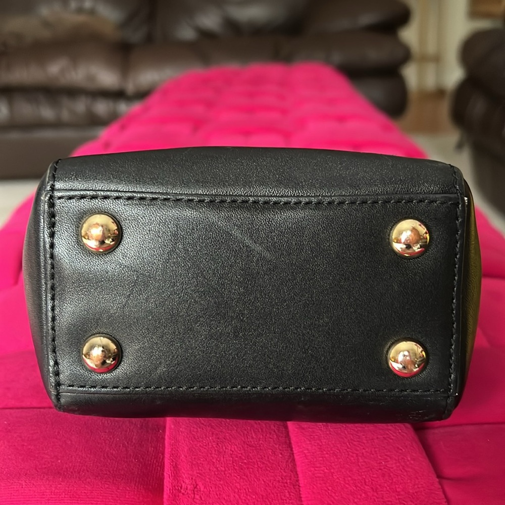 Henri Bendel Black Mini Bag with Gold Accent - Picture 14 of 15